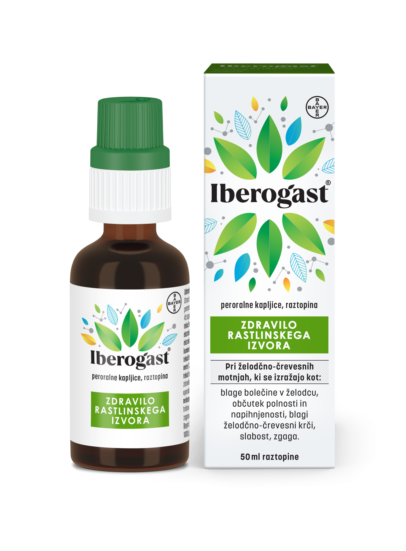 Iberogast peroralne kapljice, raztopina, 50 ml