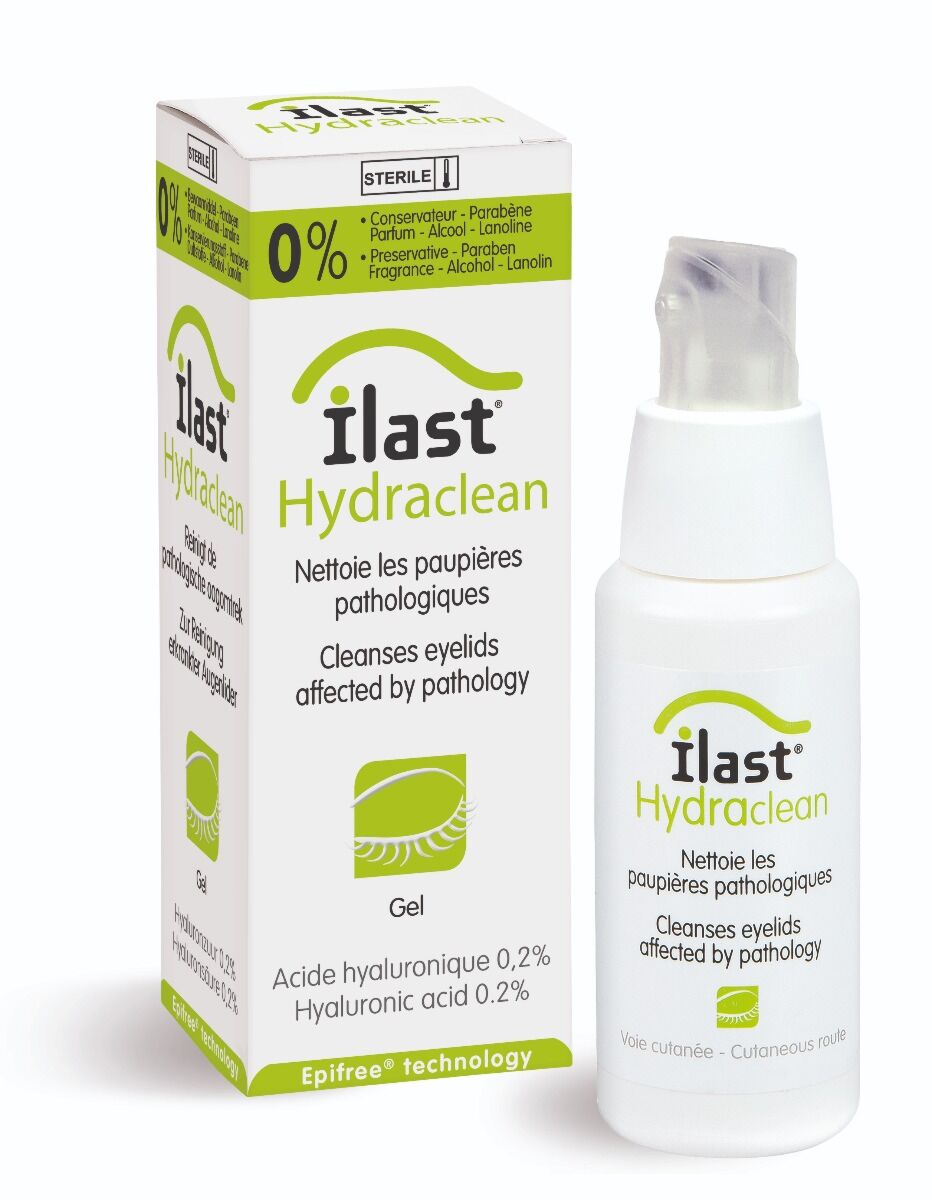 Ilast HydraClean čistilni gel za veke in občutljivo kožo, 50 ml