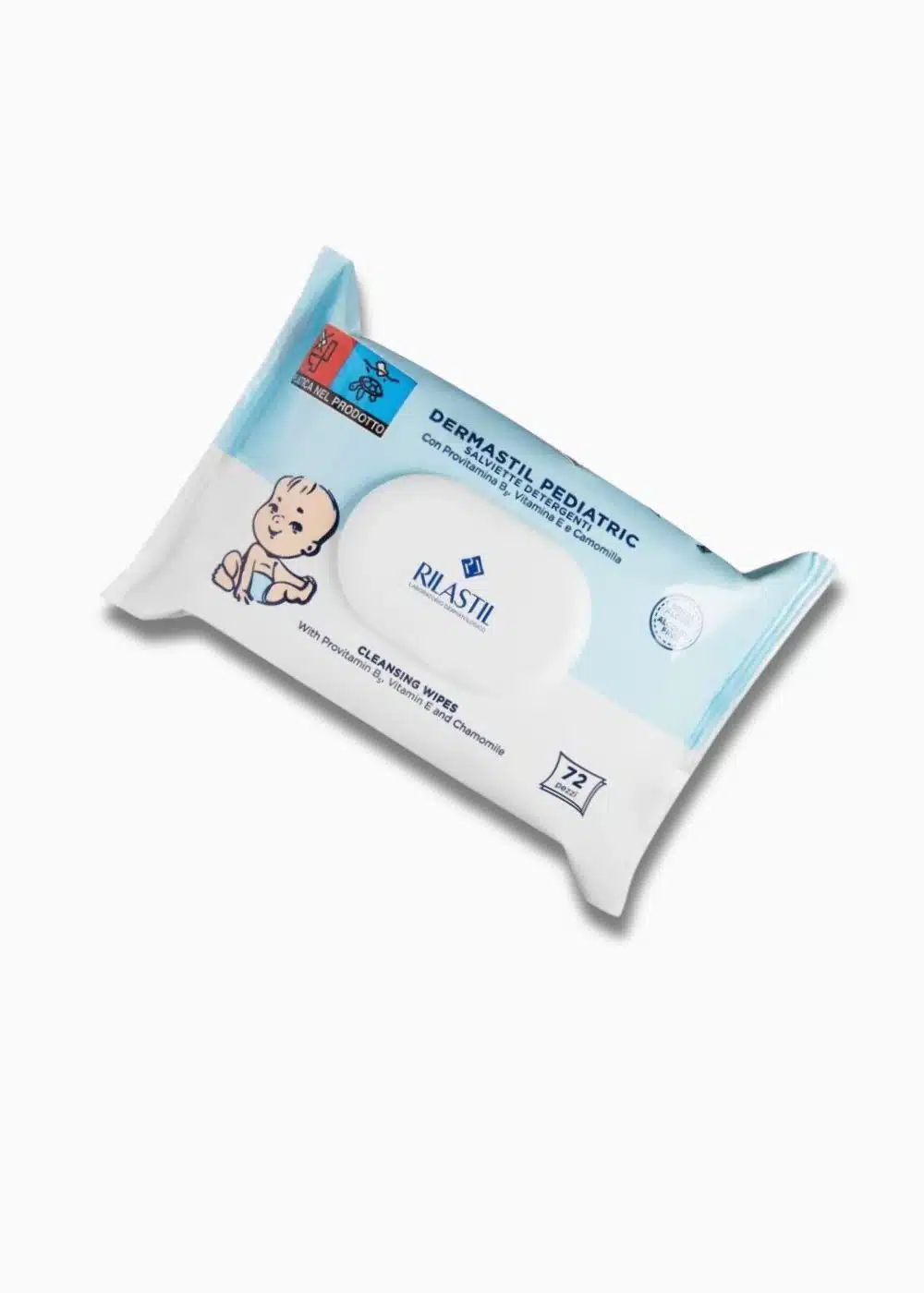 Rilastil Dermastil Pediatric robčki za čiščenje, 72 robčkov