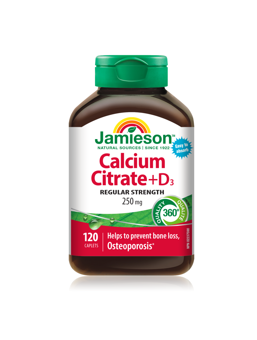 Jamieson Kalcijev citrat in vitamin D3 tablete, 120 tablet