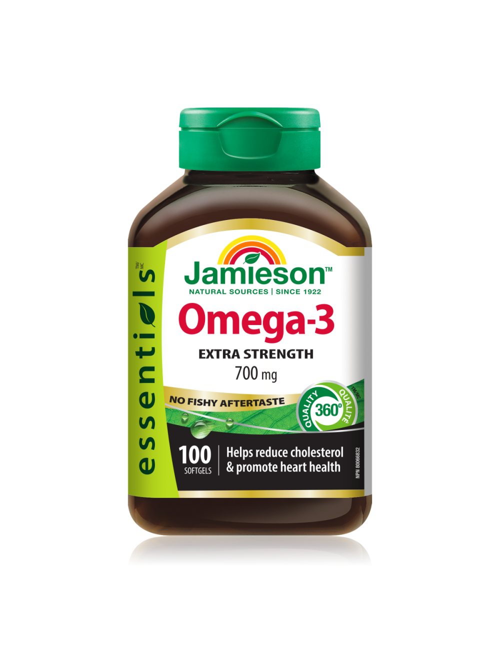 Jamieson Omega-3 Ekstra moč 700 mg kapsule, 100 kapsul