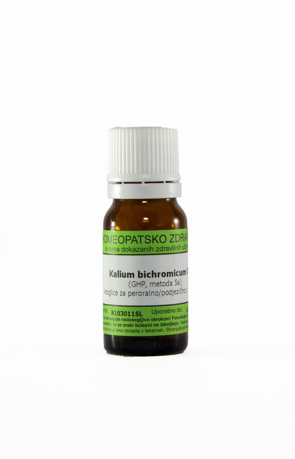 Kalium bichromicum C6 homeopatske kroglice, 1 g