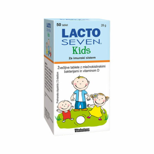 Vitabalans Kids Lactoseven Kids, 50 žvečljivih tablet