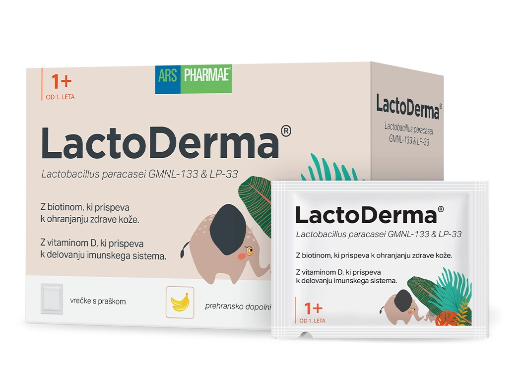 Ars Pharmae LactoDerma prašek v vrečkah, 30 vrečk po 1,5 g praška
