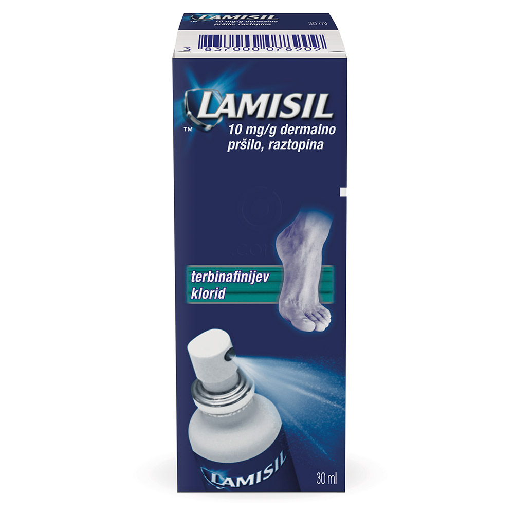 Lamisil 10 mg/g dermalno pršilo, raztopina, 30 ml