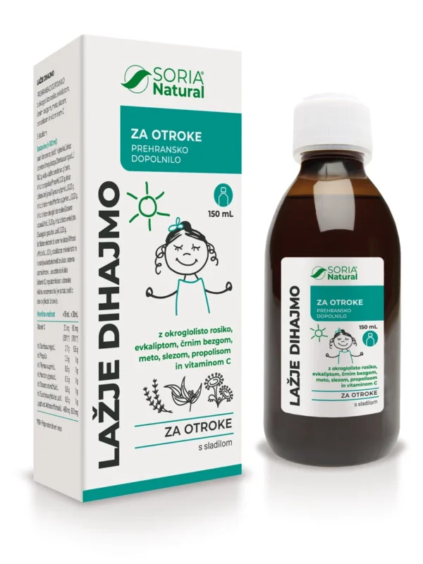 Soria Natural Lažje dihajmo! tekočina za otroke, 150 ml