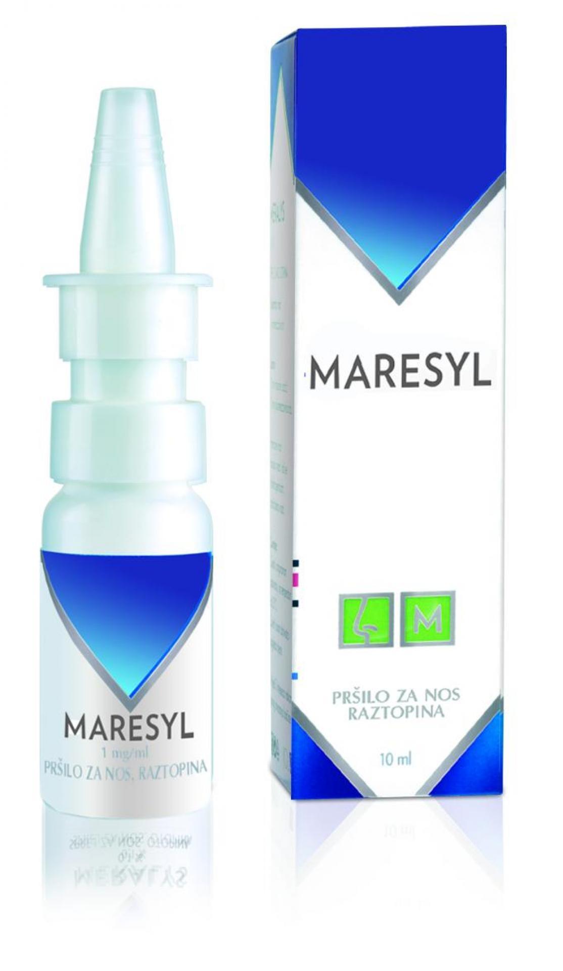 Maresyl 1 mg/ml pršilo za nos, raztopina 10 ml