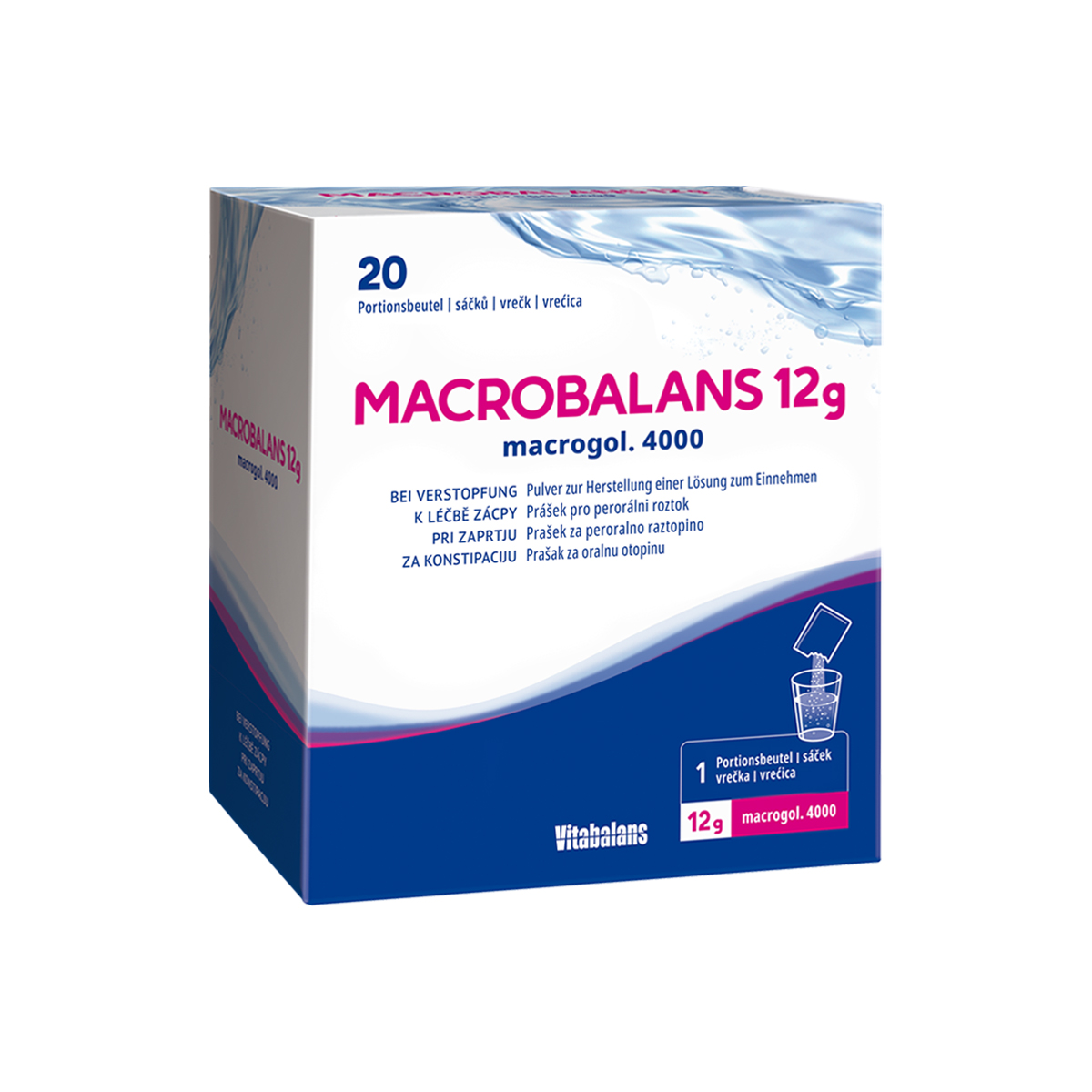 Vitabalans MacroBalans 12 g, 20 vrečk po 12 g praška
