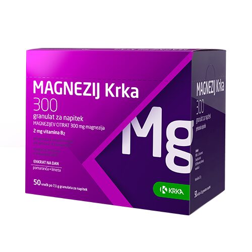 Magnezij Krka 300 granulat za napitek, 50 vrečk