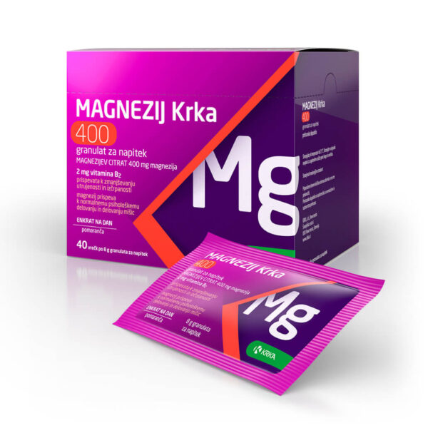 Magnezij Krka 400 granulat za napitek, 40 vrečk