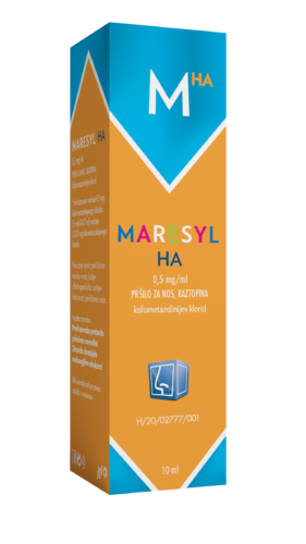 Maresyl HA 0,5 mg/ml pršilo za nos, raztopina, 10 ml