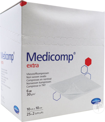Medicomp Extra netkane nesterilne komprese (10 x 10 cm), 100 kompres