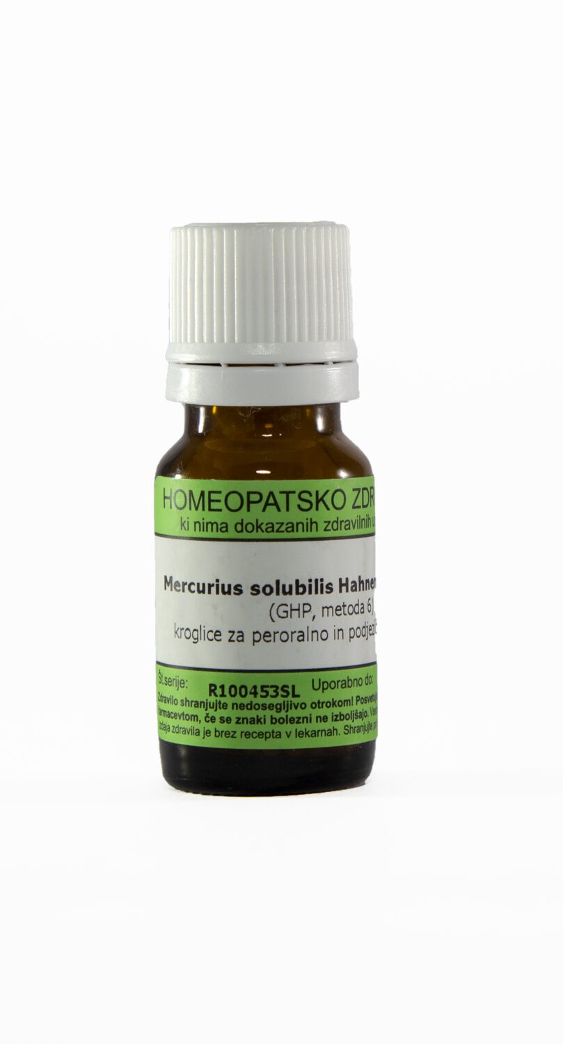 Mercurius solubilis Hahnemanni C200 homeopatske kroglice, 1 g