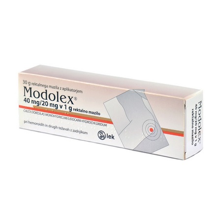 Modolex 40 mg/20 mg v 1 g rektalno mazilo, 30 g