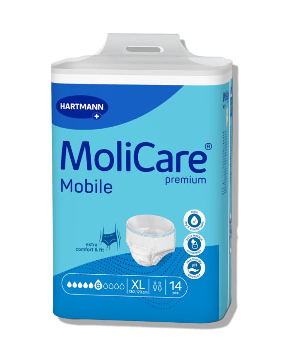 MoliCare Premium Mobile 6 kapljic mobilne hlačke – Extra Large, 14 hlačk