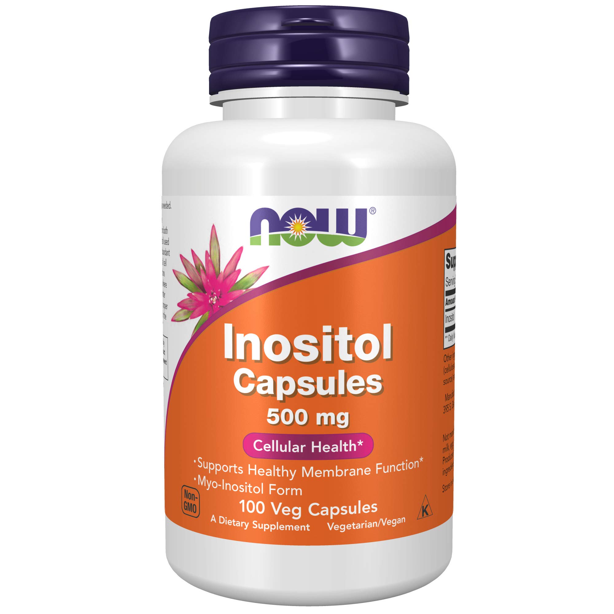NOW INOZITOL (mio-inozitol) 500 mg, 100 kapsul