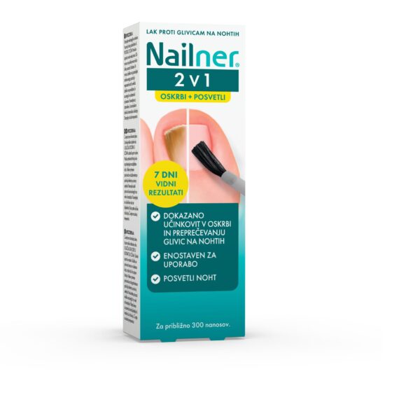 Nailner 2 v 1 lak proti glivicam na nohtih, 5 ml