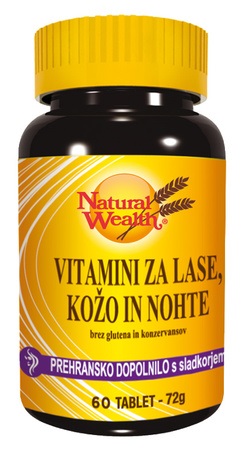 Natural Wealth Vitamini za lase, kožo in nohte, 60 tablet