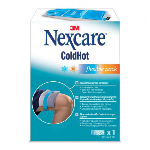 Nexcare ColdHot Flexible terapevtski obkladek, 1 obkladek (11 x 23,5 cm)