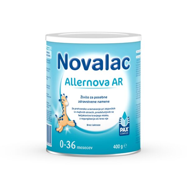 Novalac Allernova AR mlečni nadomestek za dojenčke (0-36 mesecev), 400 g