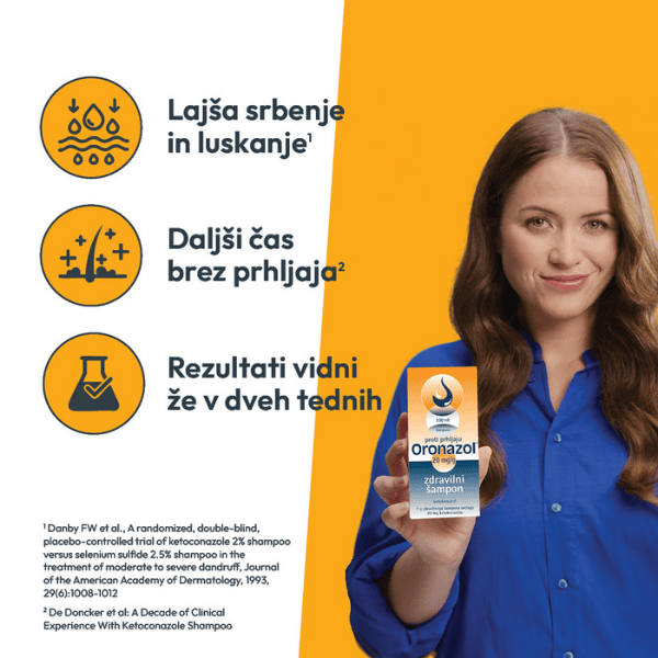 Oronazol 20 mg/g zdravilni šampon, 100 ml