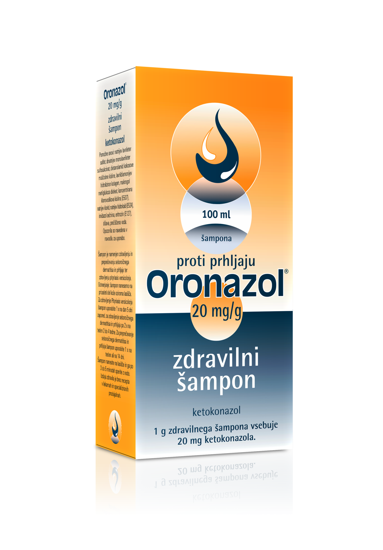 Oronazol 20 mg/g zdravilni šampon, 100 ml