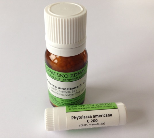 Phytolacca americana C12 homeopatske kroglice, 10 g