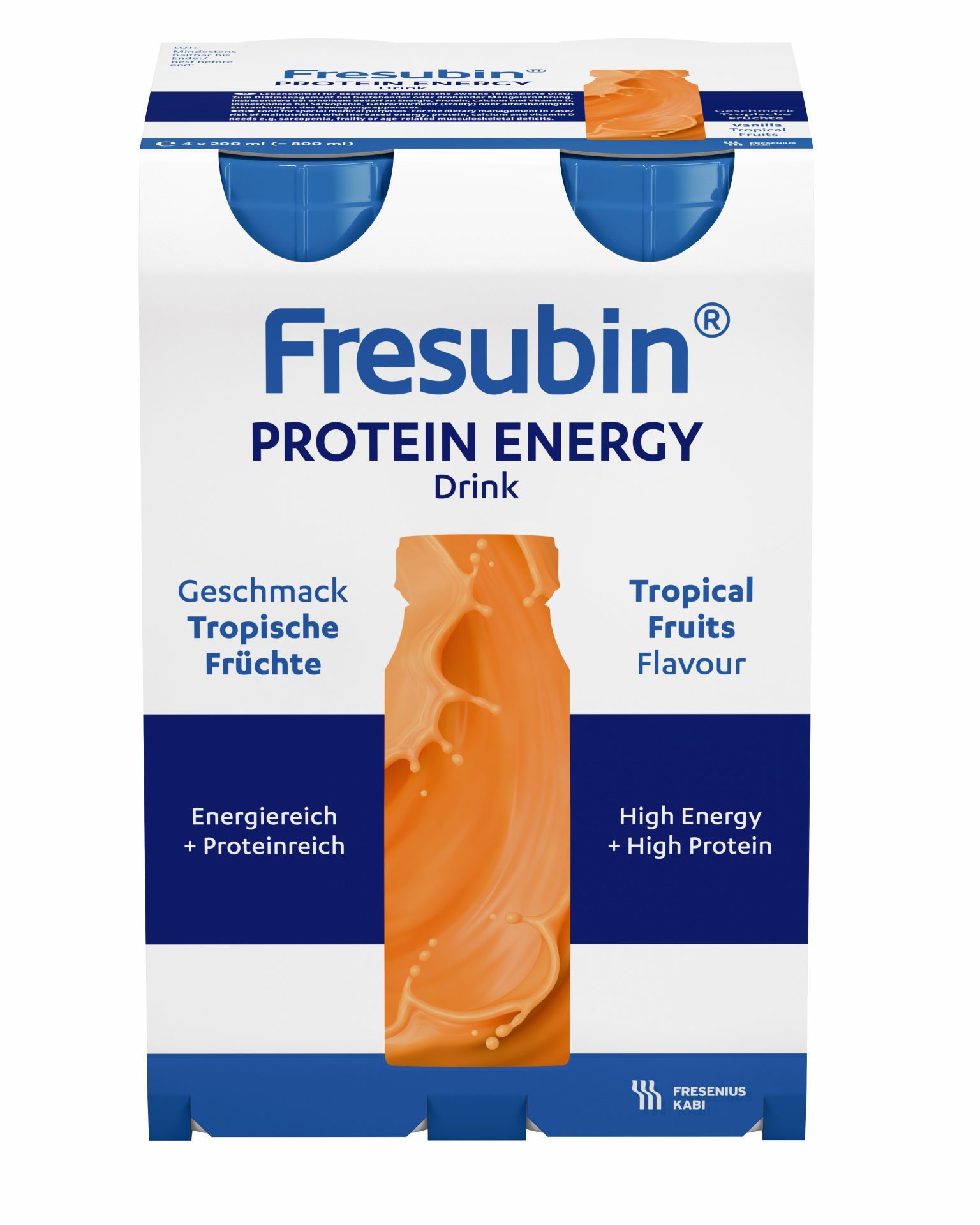 Fresubin Protein Energy DRINK – okus tropski sadeži, 4 x 200 ml