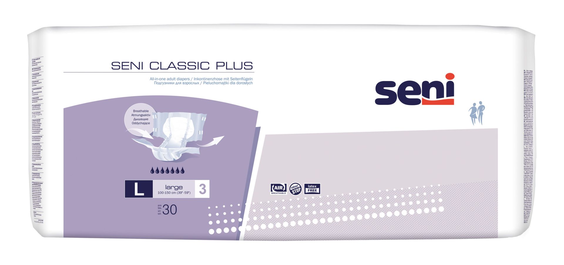 Seni Classic Plus Hlačne plenice za težko in zelo težko inkontinenco – Large, 30 hlačnih plenic