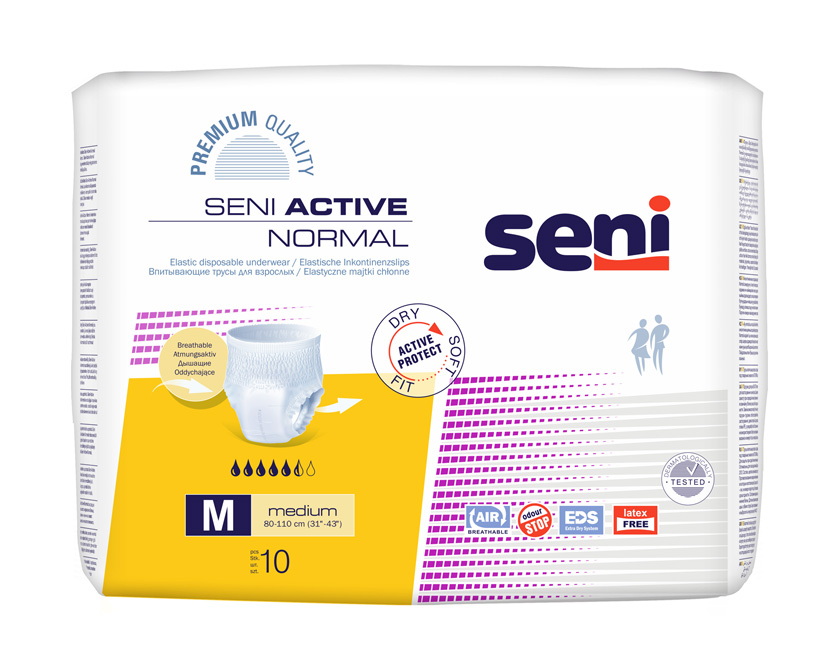 Seni Active Normal mobilne hlačke za inkontinenco – Medium, 10 mobilnih hlačk