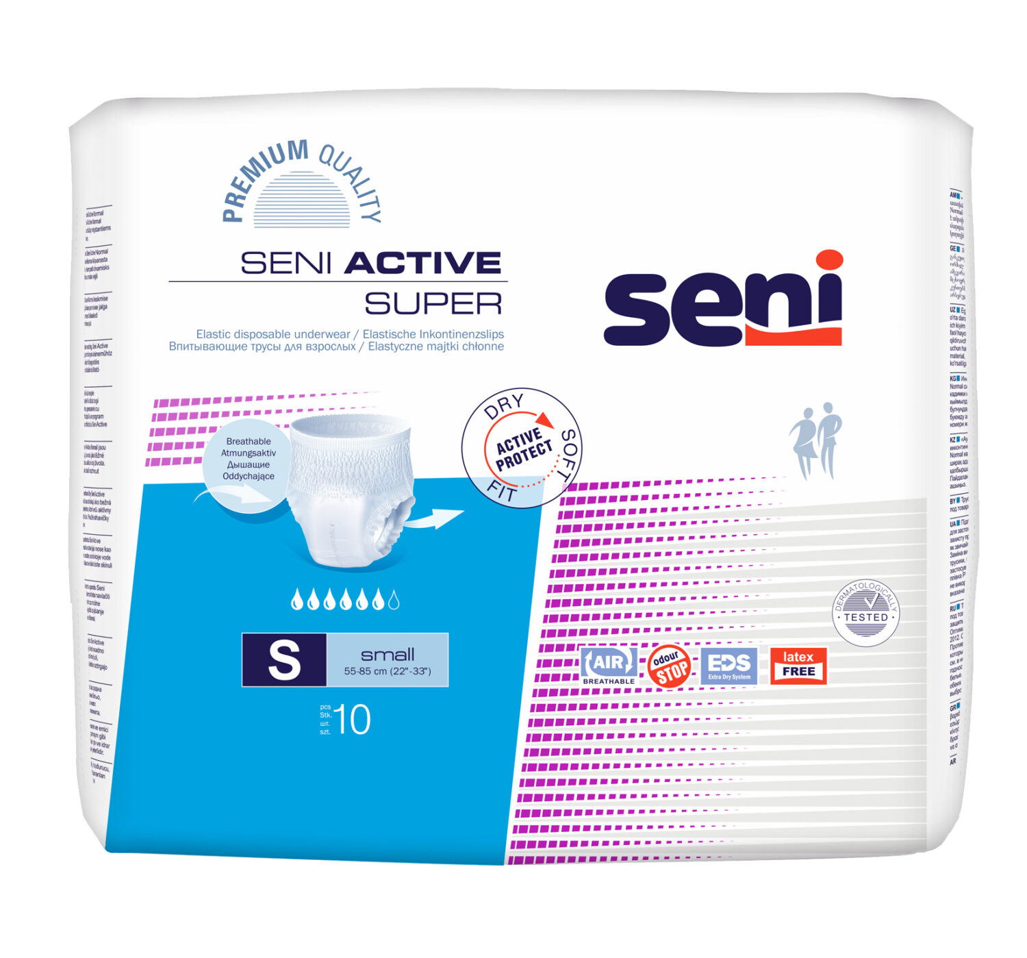 Seni Active Super mobilne hlačke za inkontinenco – Small, 10 mobilnih hlačk