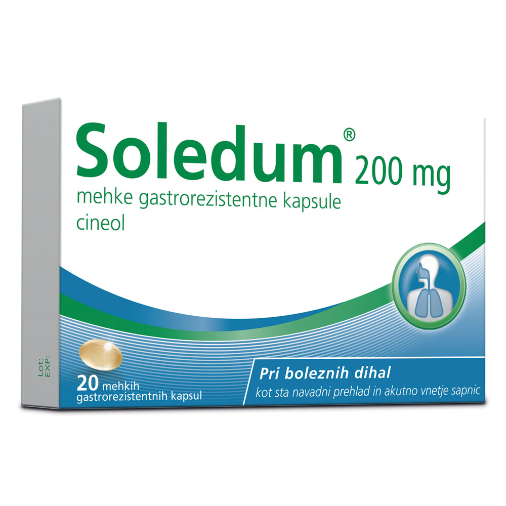 Soledum 200 mg mehke gastrorezistentne kapsule, 20 kapsul