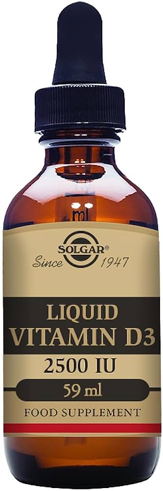 Solgar Liquid Vitamin D3 2500 IU (62,5 mcg), tekočina z okusom pomaranče, 59 ml