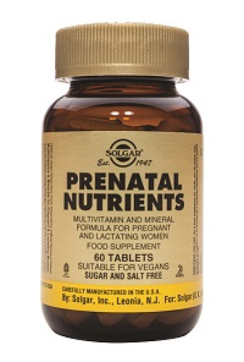 Solgar Prenatal Nutrients multivitamini in minerali, 60 tablet
