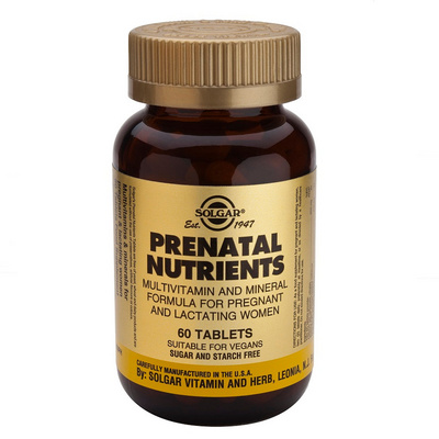 Solgar Prenatal Nutrients multivitamini in minerali, 120 tablet