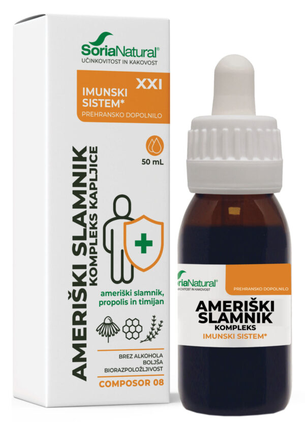 Soria Natural Ameriški slamnik kompleks XXI brezalkoholne kapljice, 50 ml
