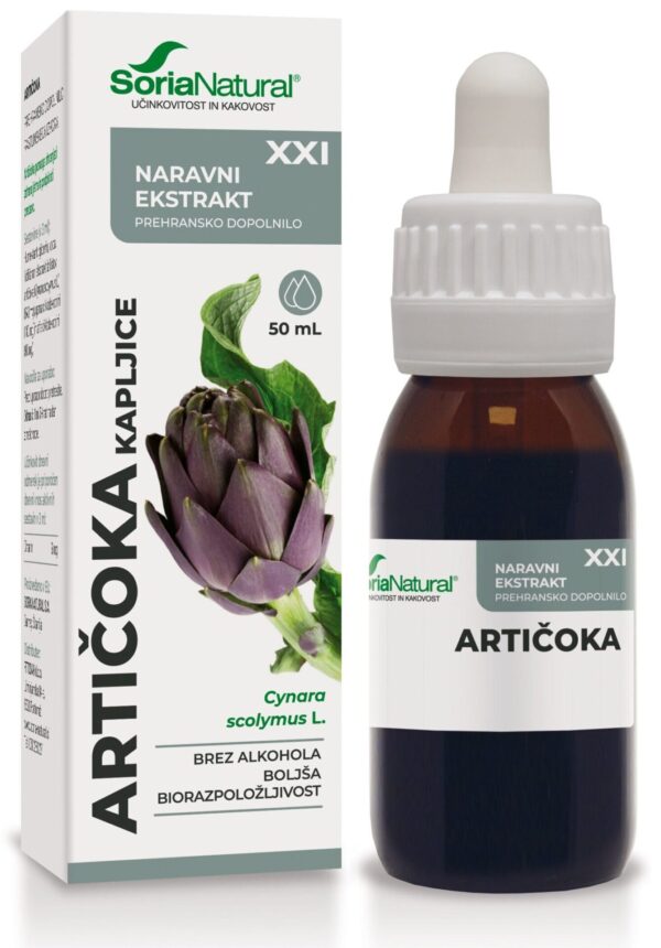 Soria Natural Artičoka brezalkoholne kapljice XXI, 50 ml