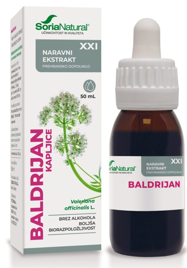 Soria Natural Baldrijan brezalkoholne kapljice XXI, 50 ml
