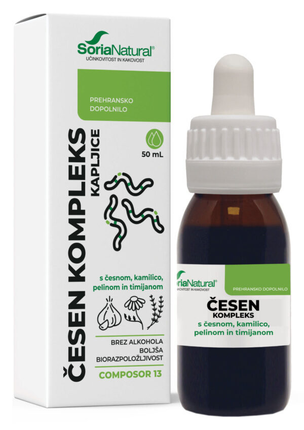 Soria Natural Česen kompleks brezalkoholne kapljice, 50 ml