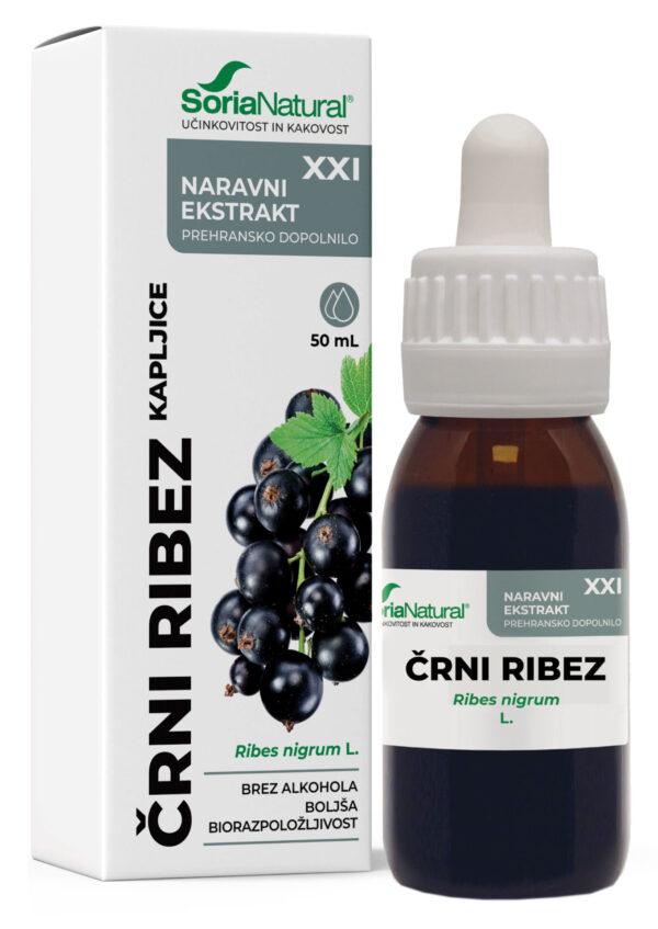 Soria Natural Črni ribez brezalkoholne kapljice XXI, 50 ml