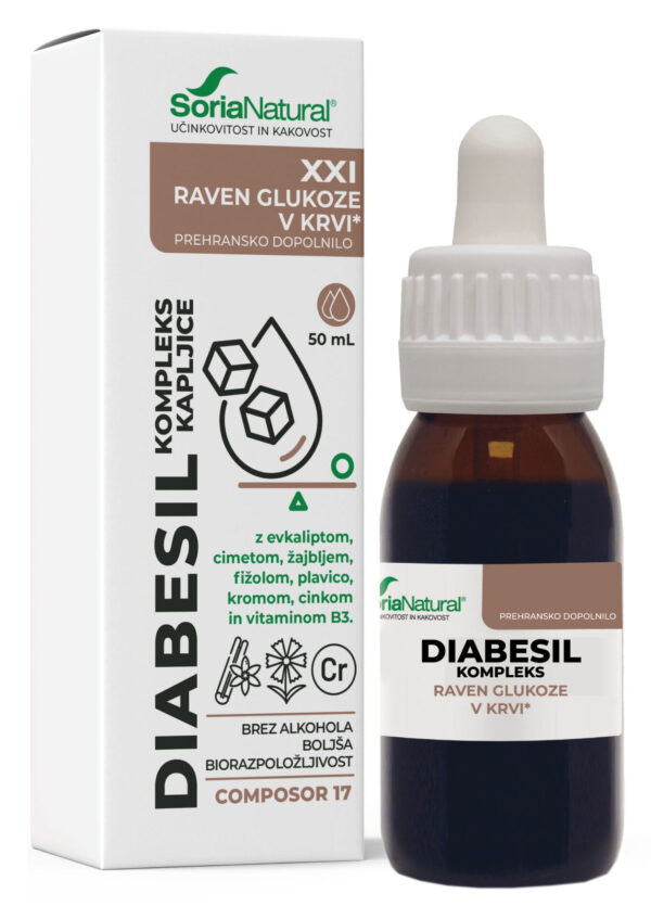 Soria Natural Diabesil (Plavica) kompleks XXI kapljice, 50 ml