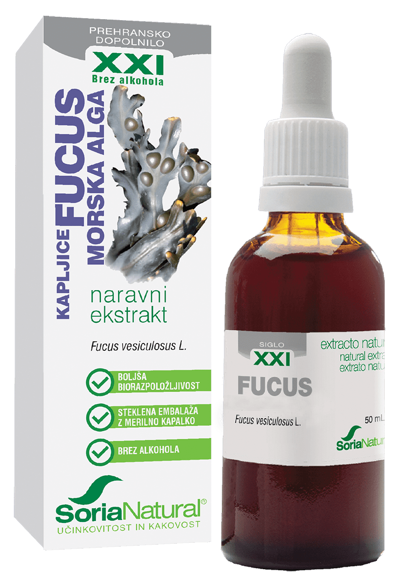 Soria Natural Fucus – morska alga brezalkoholne kapljice XXI, 50 ml