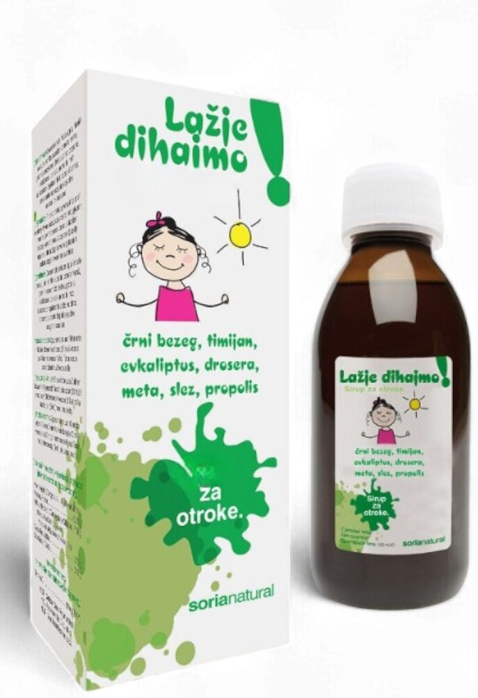 Soria Natural Lažje dihajmo! sirup otroke, 150 ml