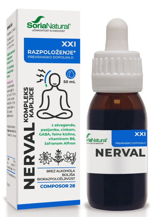 Soria Natural Nerval kompleks XXI brezalkoholne kapljice, 50 ml