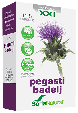 Soria Natural Pegasti badelj XXI kapsule s podaljšanim sproščanjem, 30 kapsul