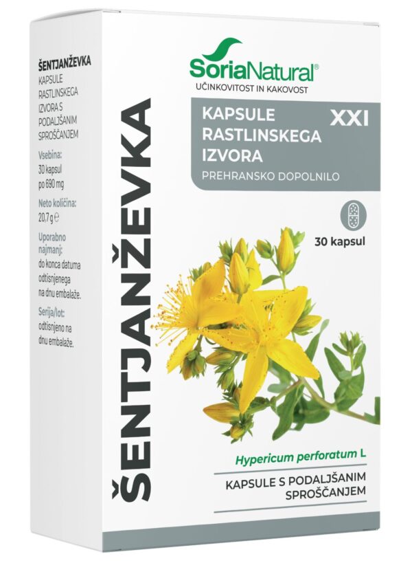 Soria Natural Šentjanževka XXI kapsule s podaljšanim sproščanjem, 30 kapsul