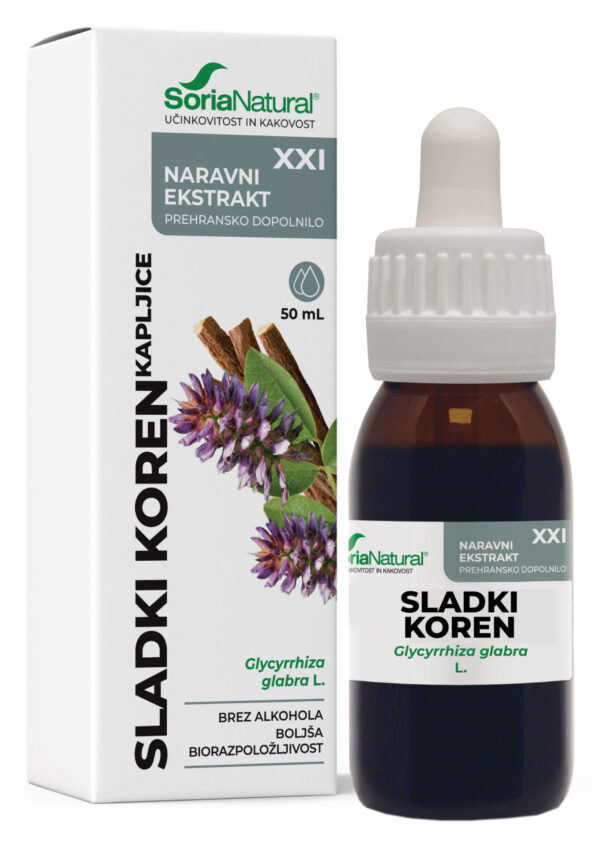 Soria Natural Sladki koren brezalkoholne kapljice XXI, 50 ml