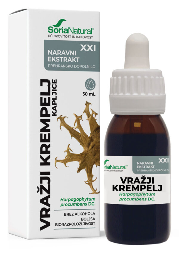 Soria Natural Vražji krempelj brezalkoholne kapljice XXI, 50 ml