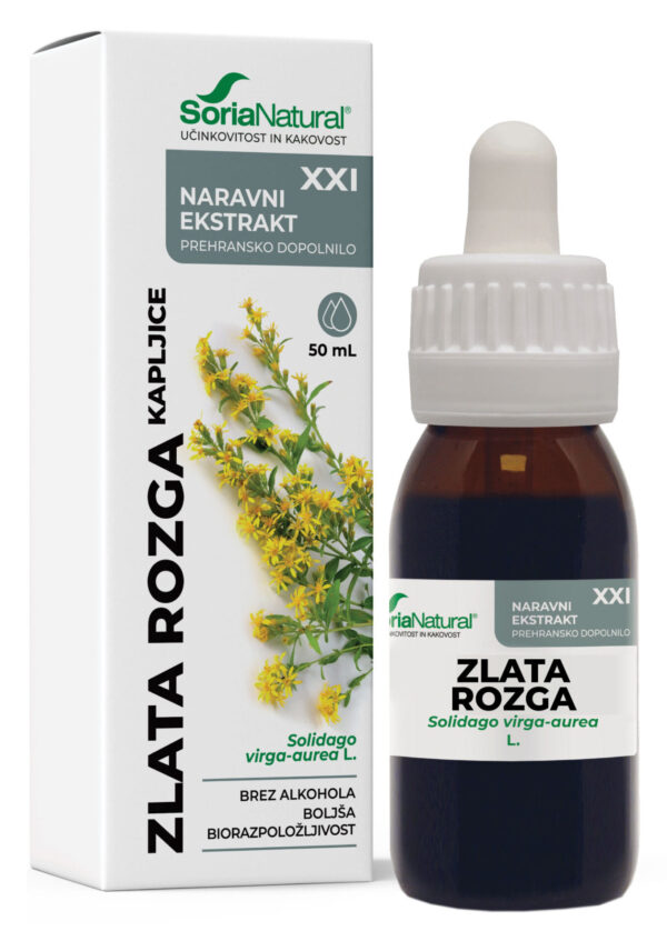 Soria Natural Zlata rozga brezalkoholne kapljice XXI, 50 ml