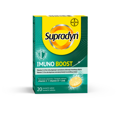 Supradyn Imuno Boost Vitamin C + Vitamin D + Cink šumeče tablete, 20 šumečih tablet